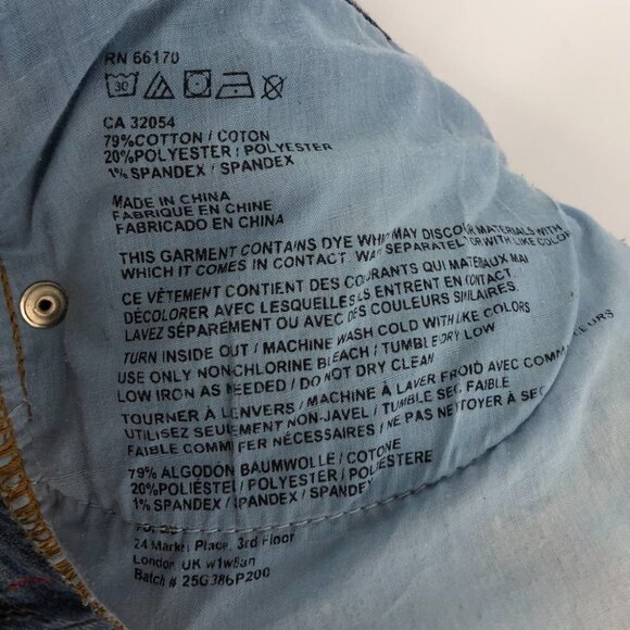 BDG Denim  cutoff shorts from the Cigarette ankle skinny in blue waist 30 - Picture 7 of 16